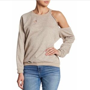 NWT TOV Raglan Sleeve Distressed Pullover